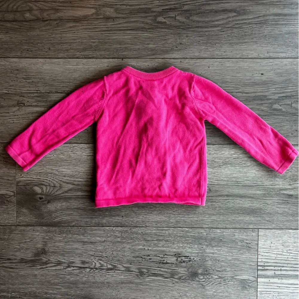 Old Navy Toddler Girl Long Sleeve Sweater Cardigan Ruffle Hot Pink 12-18 Month